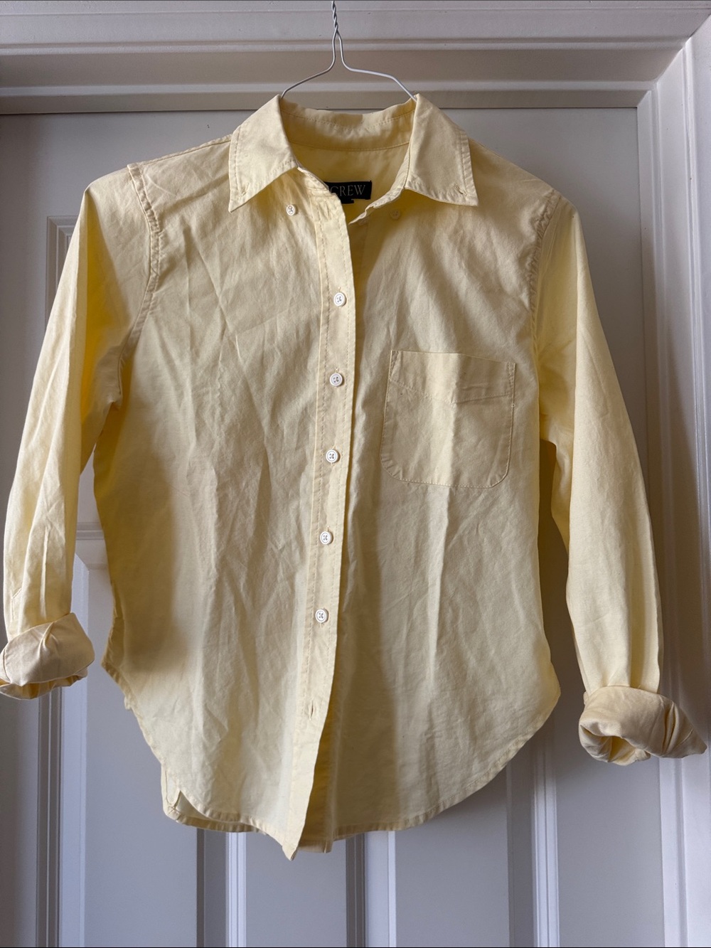 J. Crew Men's Light Cream Button-Down Shirt